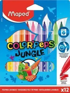 Rotulador Maped Jungle 12 Colores Surtidos Estuche