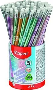 Lapiz Grafito Maped Hb Plastico Glitter Deco con G