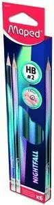 Lapiz Maped Grafito Hb (Resina) Triangular con Gom
