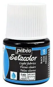 Pintura Setacolor Tejidos Claros 45 Ml Negro