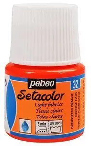 Pintura Setacolor Tejidos Claros Fluo 45 Ml Naranj