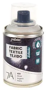 Pintura Textil 7A Spray 100Ml - Plata