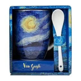 Taza con Cuchara en Individual Van Gogh Noche Estr