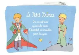 Estuche Neceser de Tela el Principito Azul Claro