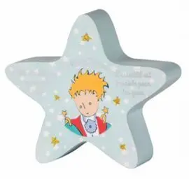 Hucha de Madera el Principito Forma de Estrella