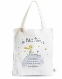 Bolsa de Tela con Asas el Principito Blanca Planet