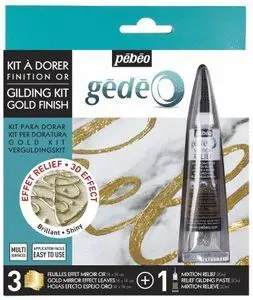 Kit para Dorar 3 Hojas Efecto Espejo Oro + Mixtion