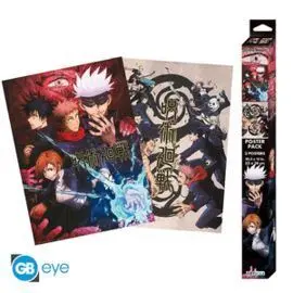 Poster Chibi Jujutsu Kaisen Grupo y Escuelas