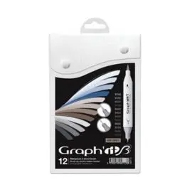 Rotuladores Graph´it Base de Alcohol 12 Colores Gr