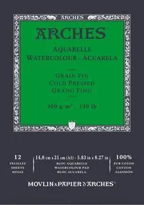 Bloc Enc 14,8X21 12H Arches Aquarelle 100 Fino 30
