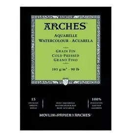 Bloc Arches 23X31Cm 185G 15H Grano Fino Blanco Nat
