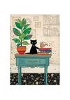 CUADERNO NOTAS GRAPADO A6 BUG ART GATO MUEBLE