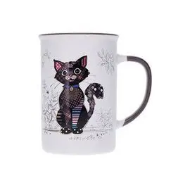 Taza 360 Ml Gato Negro Kook