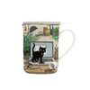 TAZA CON TAPA + INFUSOR XL 435 ML GATO PORTATIL