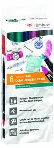 Rotulador Tombow Dual Brush Set 6 Colores Vintage