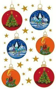 Sticker Bolas Navidad