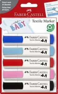 Marcadores Faber Textil Blister 5 Colores Baby-Par