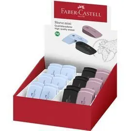 Expositor 24 Goma Faber Castell Sleeve Mini 3 Colo