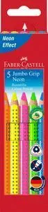 Lapiz Jumbo Grip Neon 5 Colores Surtidos
