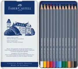 Estuche Metal C/12 Lapices Goldfaber Acuarelables