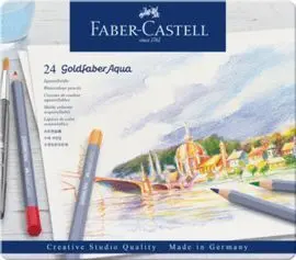 Estuche Metal C/24 Lapices Goldfaber Acuarelables