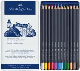 Estuche Metal C/12 Lapices Goldfaber Permanente