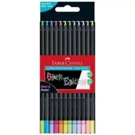 Lapiz Faber Castell Black Edition 12 Colores Paste