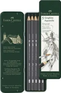 Lapiz Faber Castell Graphite Aquarelle Caja 5 Grad