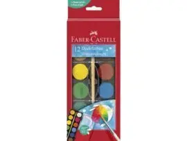 Acuarela Faber Castell 12 Colores + Pincel