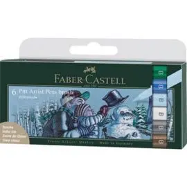 Rotulador Faber Pitt Artist Pen Brush 6 Colores In