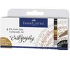 SET 6 ROTULADORES FABER CASTEL PITT CALIGRAFIA MUL