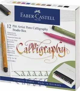 Rotulador Faber Pitt Calligraphy 12 Colores Surtid
