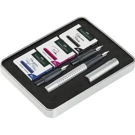 Set Caligrafia Faber Castell Grip 2011 Plata