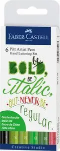 Set 6 Rotuladores Pincel Faber Castell Pitt Hand L
