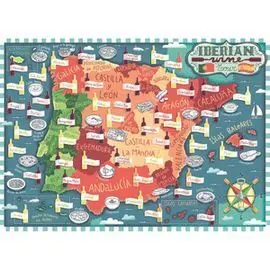 Puzzle 1000 Piezas Mapa de Vinos Ibericos