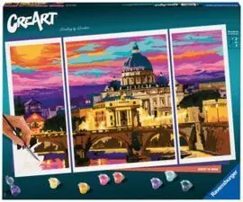 Juego Pintar por Numeros Creart Premium Triptico -
