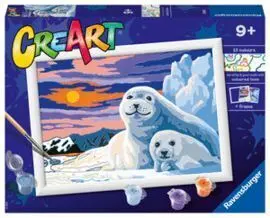 Juego Pintar por Numeros Creart Serie D - Focas So