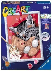 Juego Pintar por Numeros Creart Serie D - Gatito y