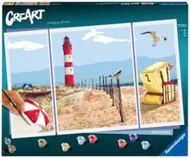 Juego Pintar por Numeros Creart Premium Triptico P