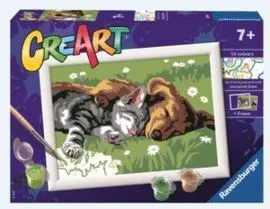 Juego Pintar con Numeros Serie Creart e - Gato y P
