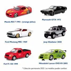 Expositor 6 Coches Metal Fast Furious Surtido