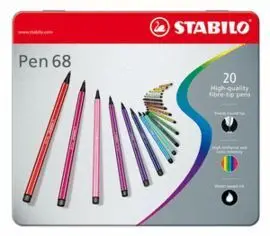 Rotulador Stabilo Premium Pen 68 Caja Metal 20 Col