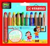 LAPIZ STABILO WOODY 3 EN 1 10 UD SURTIDOS + SACAPU