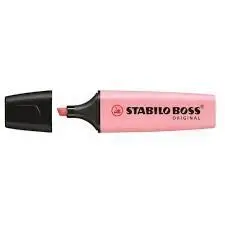 Marcador Stabilo Boss Original Rosa Pastel