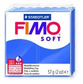 Pastilla 57Grs Fimo Soft Azul Brillante