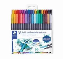 Rotulador Staedtler Dbl Punta Pincel Acuarelable 3