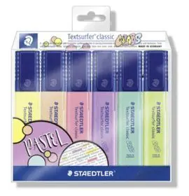 Marcador Staedtler Textsurfer 364 Pastel 6 Colores