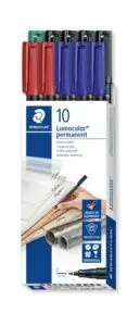 Rotulador Staedtler 318 Lumocolor Permanente 10 ud