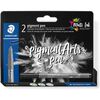 BLISTER 2 ROTULADORES STAEDTLER PIGMENT 376 NEGRO