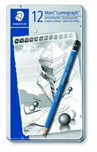 Lapiz de Grafito Mars Lumograph 100 Estuche 12 Gra